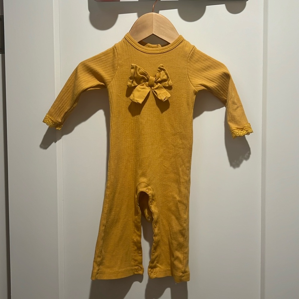 Mustard One piece long sleeve pant